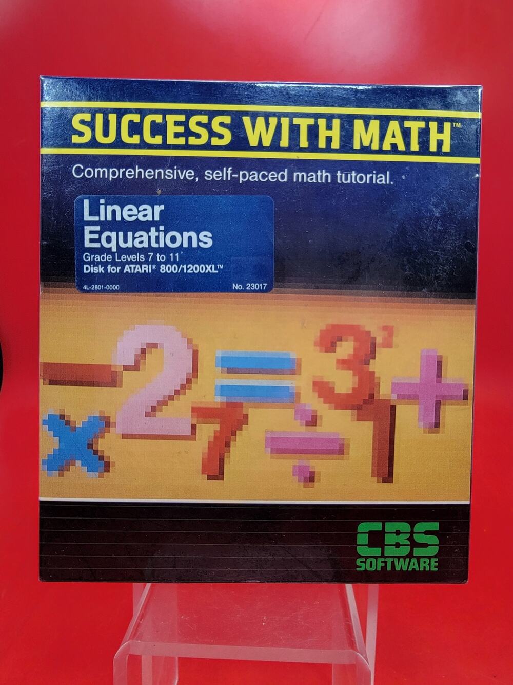 Success With Math Linear Equations Grade 7-11 For Atari CBS Software1984 New